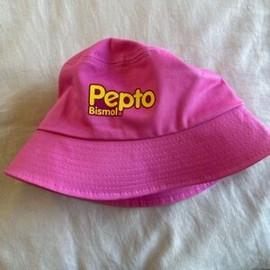 Brand new pink Pepto-Bismol bucket hat